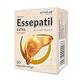 Essepatil EXTRA Soft-gel 60 Kapseln – Sojalecithin, Leberpflege, Leberregeneration, Detox, Unterstützung gesunde Leber, Activlab Pharma