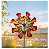 Windrad Garten Metall 205cm Windrad Garten Groß Große Kinetische Windskulptur aus Metall Windräder Garten für Den AußEnbereich,Terrasse