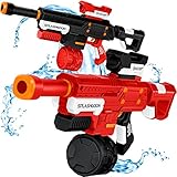 KESSER® Wasserpistole 2er Set Wasserpistolen Spritzpistolen inkl. Zielfernrohr Sehr Stark Reichweite 8m, Fassungsvermögen 650ml Spielzeug im Freien für Kinder und Erwachsene Schwarz/Rot