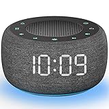 Buffbee Digitaler Radiowecker für das Schlafzimmer - 7-farbiges Nachtlicht, High-Fidelity-Klangqualität mit nach oben gerichtetem Lautsprecher, 4 Wecktöne, Full Range Display Dimmer für den Nachttisch