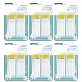 Artlessness Die 2-in-1-Doppelzweck-Zahnstocher für Erwachsene entfernt Plaque und Speisereste mit 120 Stück pro Box in zwei Tragetaschen, 6 Boxen = 720 Stück