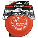 Hyperflite Z-Disc Wettkampf-Standard-Hundescheibe für Hunde (23,6 cm), Scheibenspielzeug für draußen, X-Flash-Ultra-Long-Flights, hergestellt in den USA, Champions Standard-Kunststoff, 110 g, Rot