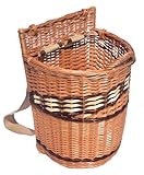 WIKLER Rückentragekorb Kiepe aus Weide mit Jutegurten, handgeflochten und lackiert, Größe M oder XL (Kiepe Natur M – Rückenkorb Weide stabil leicht)