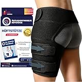 Von Ärzten Entworfen, Stabilisierende Oberschenkelbandage, Hüftgelenkstütze für Ischias-Schmerzlinderung, Piriformis-Syndrom, Oberschenkelkompression, Hamstring-Hüftbandage für Frauen & Männer, L/XL