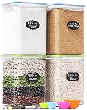 Chef's Path Extra große Kunststoff-Frischhaltedosen mit Deckel, 500 ml, für Mehl und Zucker, luftdicht, für Küche und Speisekammer, BPA-frei, 4 Stück