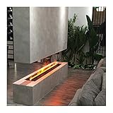 Elektrischer Kamin 39,4'/47,2' Elektrischer Kamin, ultradünnes Panel, versenkte Simulationsflamme, Ferngesteuerter Kamin mit LCD-Touchscreen und Fernbedienung für Zuhause und Büro,