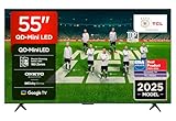 TCL 55 Zoll 55Q6C QLED Mini LED Fernseher, 4K HDR Premium, Dolby Vision IQ & Atmos, Onkyo 2.1, Smart Google TV, 144Hz Motion Clarity Pro, AMD FreeSync Premium Pro, HDMI 2.1, AirPlay 2
