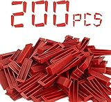 Deuvuo 200 Stück Fliesenkeile,Revolutionär Kunststoffkeile – Verabschieden Sie sich von schrägen Fliesen mit diesen Premium-Keilen (90 mm x 16 mm)