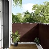 Sufrk Balkon-Sichtschutz Braun 120x800 cm Balkonbespannung Sichtschutz FüR Den Garten Sichtschutz Zaun 100% Polyester-Oxford