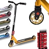 Fun Pro Stunt Scooter Insane2, Stunt Roller mit ABEC 9 Lager, mit Griptape, 110 mm Rollen mit Alufelgen, Non E Scooter für Kinder & Erwachsene, Cityroller bis 100 kg, Moonshot