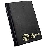 Uncle Paul Münzsammlung Album 60 Taschen - 4,5 x 4,5 cm Münzhalter Buch Münzlager Album Geld Penny Tasche für Sammler Schwarz CS0106BK