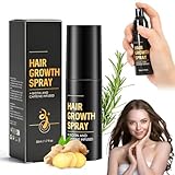 Haarwuchsspray, Haarverdichtungsspray für Dünner Werdendes Haar, Haarwuchsserum-Spray, Beugt Haarausfall Vor, Fördert Dickeres, Volleres Haar für Frauen und Männer aller Haartypen (Black)