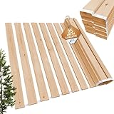 Rollrost 120x200 cm - 21 Leisten - extra starker Lattenrost aus Massivholz - belastbar bis 250 kg - Rolllattenrost für Einzelbett oder Doppelbetten