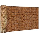 KOIUEYW Sichtschutz Schilfrohrmatte 90x500cm - Premium Schilfmatten Sichtschutz Zaun - Sonnenschutz, Windschutz & Wetterfest Schilfrohrmatte Beach für Garten, Balkon, Terrasse, Pergola - Braun