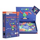 mierEdu – Kreative Magnetspiel Box – Formen I Fördert Motorik + kognitive Fähigkeiten + Fantasie I Ideal für Zuhause und als Reisespiel für Kinder I Magnet Spielzeug Kinder I Spielzeug ab 3 Jahre