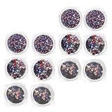 ABOOFAN 12 Boxen Teiliges Nagelkunst Bunten Glitter sequins in Sternformen Einfach Anzuwenden Langlebig und Sicher für DIY maniküre zu Hause Nagelstudio für Auffällige