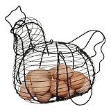 Eierkorb Zum Sammeln Von Eiern - Hühnerform Eierkorb, Drahtkorb Für Die Eiersammlung, Multifunktionaler Eierkorb, Lebensmittel Und Obst -Lagerkorb, Eierkorb Für Bauernhause Für Küche