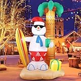 Pfloge® 240cm Aufblasbarer Schneemann, XXL Aufblasbare Weihnachtsdeko Aussen, LED Schneemann Outdoor, Snowman Deko für Garten, Innenhöfen, Einkaufszentren und großen Feiern
