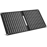 ELECAENTA 15W Faltbar Solar Ladegerät 2-Port (USB-A/USB-C) Ultraleichtes IP68 Wasserdichtes Tragbares ETFE Solarpanel für iPhone Smartphone Handy Tablets Power Bank Camping Wandern Outdoor