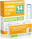 Adeste – NEUE Variante 14 x 1er Corona Schnelltest für Zuhause COVID 19 Antigen Rapid Test Swab Selbsttest. Geprüft für neuen 2025-Varianten. Sensibilität 100% bei hoher Viruslast