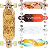 Cruiser Skateboard für Erwachsene und Jugendliche – leichtes 78,7 cm Ahorn-Deck – Glatte 70 mm Räder – Madd Gear Longboard (Swift)