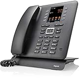 Gigaset Maxwell C - schnurgebundenes DECT-Telefon, mit bis zu 4 VoIP-Konten - 2,8“ TFT-Farbdisplay - Volltastatur - 8 Funktionstasten und 9 weitere auf dem Display, schwarz