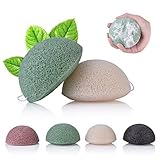 Konjac Schwamm Natürliche Gesichtsschwämme für Sanfte Gesichtsreinigung Peeling und Tiefenreinigung der Poren