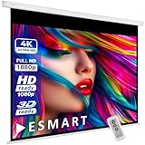 ESMART Economy EXM Motor-Leinwand 277 cm Bild 240 x 180 cm (118') | Format 4:3 | Fernbedienung | Heimkino elektrische Beamer Projektionsleinwand Motor Leinwand LCD