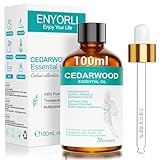 ENYORLI Zedernholzöl Ätherische Öle 100ml Natürliches Zedernholz Duftöle Ätherisches Öl, Holzig-Würziger Duft für Diffuser, Massageöl, DIY Seife & Kerzen
