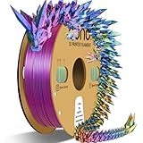 EONO Filament PLA 1,75mm Mehrfarbig Regenbogen PLA Filament für 3D Drucker Coextrusions Dreifarbiges Silk 1kg (2,2 lbs) Mehrfarbiges PLA,Tricolor Filament PLA, Silk PLA Filament Rot/Gold/Blau.