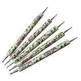 GS-Nails 5 x Doppel Spot Swirl Dotting Tool Marmorierwerkzeug Blumenmuster