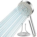 Magichome Duschkopf mit Schlauch 2M, Duschkopf Wassersparend mit 5 Strahlarten, Turbogeladenes Design Hochdruck Handbrause Wassersparend Duschbrause für Baden