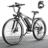 ASKGO E Bike, 26' Zoll E-Bike Herren Damen mit Paar Scheibenbremse, 48V 10AH Akku, 80KM Reichweite, Offroad E-Mountainbike, 7 Gänge Elektrofahrrad Für Berge und Pendeln, Multifunktional