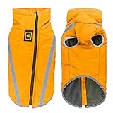 Idepet Wasserdichter Hundemantel Winter Warme Jacke, Winddichte Haustierkleidung Hundejacke Outfit für kleine mittelgroße Hunde mit Geschirrloch XL-6XL