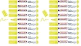 edding 4500 Textilmarker - neon-gelb - 10 Stück - Rundspitze 2-3 mm - Textilstifte waschmaschinenfest (60 °C) zum Stoff bemalen - Stoffmalstift (Packung mit 2)