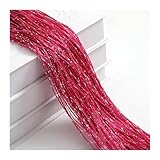 Crepundia Perlenvorhang Türen Fadengardine Fadenvorhang, 1 * 2 M Kristall Vorhang Flash Glitter String Tür Fenster Raumteiler Hause Dekoration Perlen Fransen Panel(M-f)