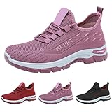 Sneaker Damen Leicht Und Bequem rutschfest OrthopäDische Laufschuhe - Tennis Fitness Jogging Turnschuhe Atmungsaktiv Sportschuhe Leicht Einfarbig Flache Walkingschuhe Freizeitschuhe Running Shoes