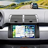 [2+32G] SIXWIN Android 13 Autoradio für BMW 5 E39 E53 M5 X5 (1996-2007) mit Carplay/Android Auto, 9 Zoll Kapazitiver Touchscreen mit WiFi GPS Bluetooth FM/RDS USB Mirrorlink+Canbus+Rückfahrkamera