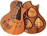 Personalisierte kundenspezifische hölzerne Gitarren-Picks mit Gitarren-Pick-Box-Fall-Halter Sammler-kundenspezifischer Gitarren-Pick