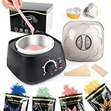 LWMTT Waxing Set Wachs Haarentfernung Wachswärmer mit Wachsperlen Holzspateln Wachsmaschine Abnehmbarer Innentopf Wax Maschine für Ganzkörper zu Hause