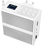 VR-Radio Badradio DAB+: Steckdosenradio mit DAB+/FM, Bluetooth, USB, Freisprecher & Akku, 6 W (Radio Steckdose)