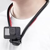 ULANZI Magnetische Hals Halterung für Action Kamera Halterung Mit Multi-Winkel Einstellbar,Halshalterung Mit Schnellverschlus, für Insta360 Serie,Osmo Action-Serie