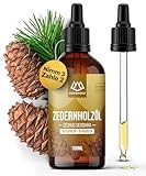 NORDHOLZ® Zedernholzöl [100% naturrein] Holzig & warm - Ätherisches Zedernöl in Pharmaqualität aus schonender Destillation - Laborgeprüft - Für Sauna, Diffusor & Aromatherapie
