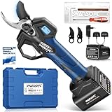 【2025 Profi-Rebenbeschnitt】SWANSOFT PRU30 Akku Astschere, 30mm 16,8V 850W 4+2Ah Gartenschere und Astscheren - Leistungsstarke Elektrische Elektrogartenscheren für Präzisen Baumschnitt, Blau