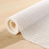 Antirutschmatte für Teppich 60 x 220 cm Waschbare Und Wiederverwendbare, Schneidbar Teppichunterlage Rutschfes/Rutschmatte/Rutsch Stop für Schublade Auto Kofferraum, cremefarben