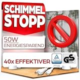 HEIMWERT Anti Schimmel Heizung mit Spezial Infrarot Schutzmembran - Tötet Schimmel besonders energiesparend und chemiefrei in Wand, Tapete, Bad, Keller ab - Anti Mold Dry 50w (50x10x1,3cm)