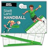 Stadt Land Handball by snaPmee - Geschenk für Spieler, Trainer & Fans - Quiz Spiel Handballverein - 50 Blatt Din-A4