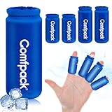 Comfpack Finger-Eismanschetten, 4 Stück Finger- und Zehenkaltgel-Eisbeutel, Heiß-Kalt-Kompressionsmanschetten für Arthritis, Schwellungen, Triggerfinger, Finger- und Zehenverletzungen, Gicht,