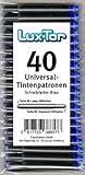 40 Universalpatronen - Universal Tintenpatronen - Tintenpatrone - Füller - Füllhalter - Füllerpatronen - T10 - f. Lamy Herlitz Pelikan Reform Online - blau - königsblau