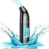 HooJtny Alkoholtester Alkohol Tester Promillemessgerät Promilletester Alkoholmessgerät mit Mundstücke Professioneller Alkoholtest mit Digitaler Blauer Großem LCD Display